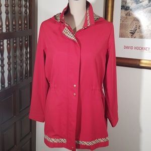 Daks DD red jacket removable hood  size L
